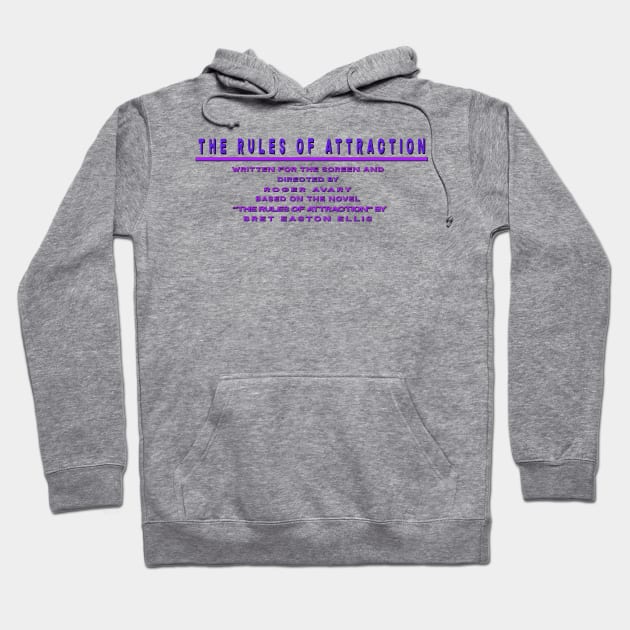 Rules of Attraction Title Card Hoodie by Exploitation-Vocation